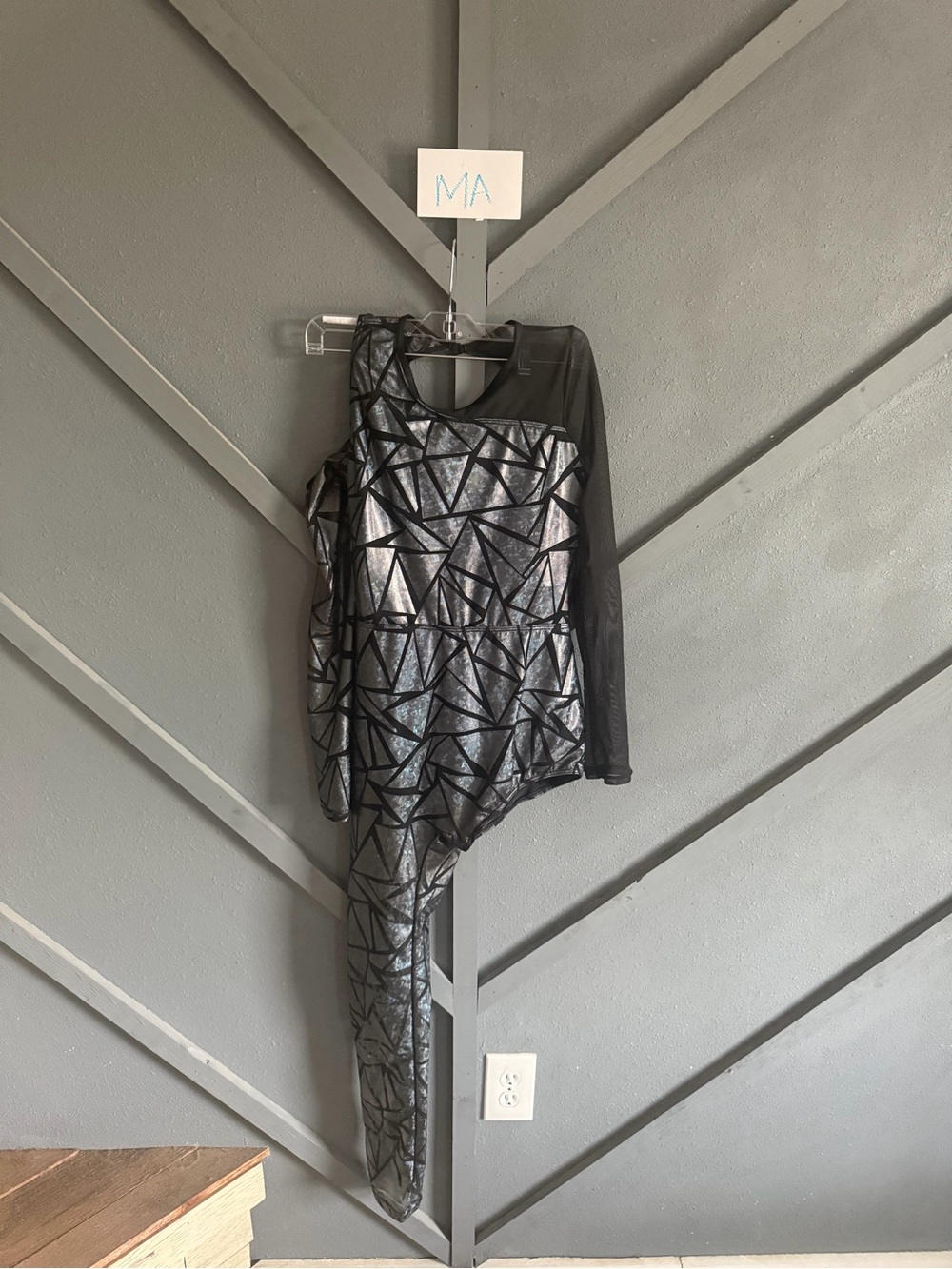 Black & Silver Geometric Dance Costume MA